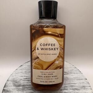 Bath & Body Works COFFEE & WHISKEY 3-in-1 Hair Face Body Wash 10 oz Shower Gel